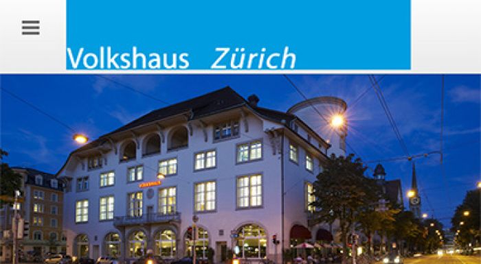 Responsive Webdesign für das Volkshaus Zürich