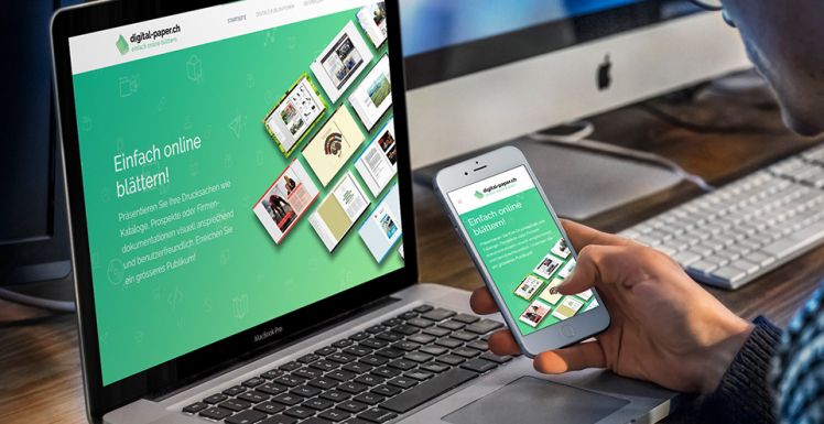 Neuer Webauftritt für unsere beliebte Blätterkatalog Software digital-paper.ch