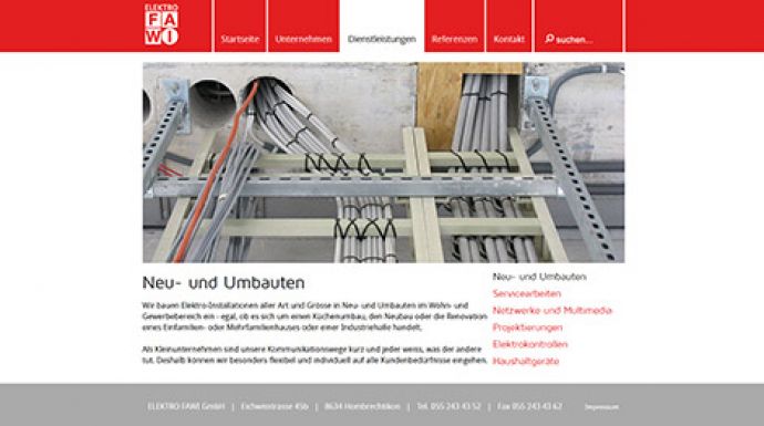 Neue Webseite für ELEKTRO FAWI GmbH