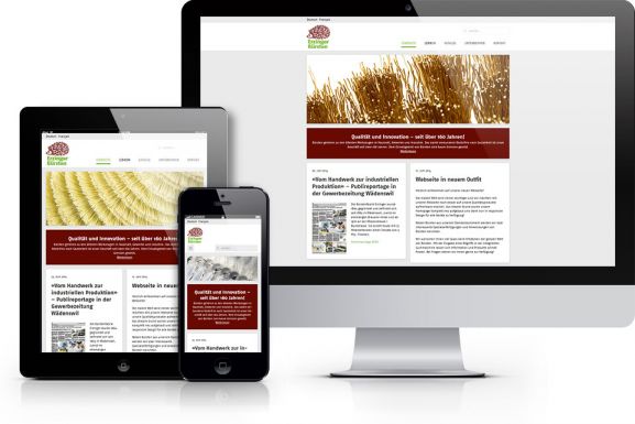 Neues Webportal für die Bürstenfabrik Erzinger AG