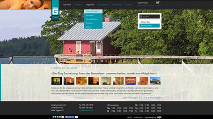 Neuer Webauftritt für Ging Saunabau AG