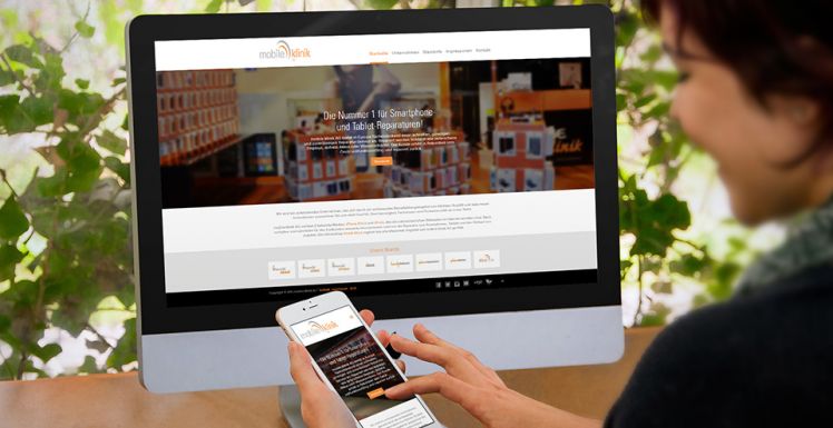 Webportal mit responsive Design für mobile klinik AG