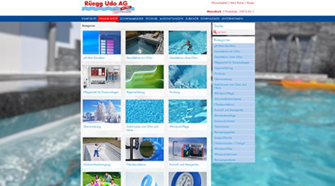 Frischer Webauftritt und Online-Shop für Rüegg Udo AG