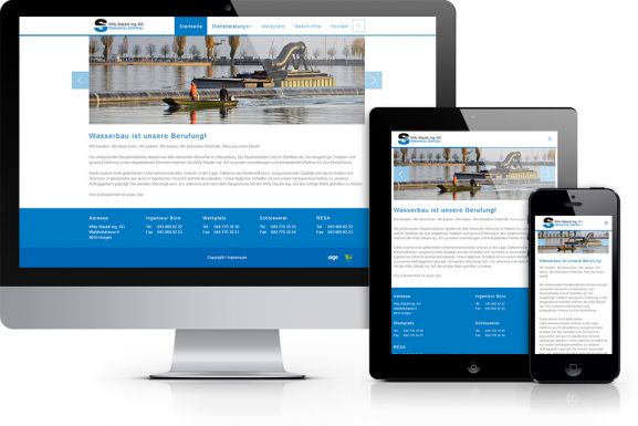 Modernisierter Webauftritt und responsive Webdesign für Willy Stäubli Ing. AG
