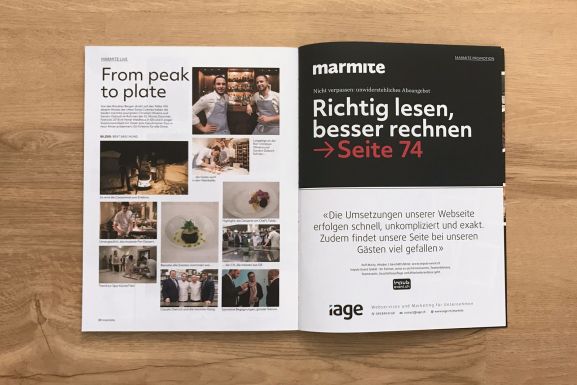Impuls-Event GmbH in der Erstausgabe des Magazins «marmite» 2018