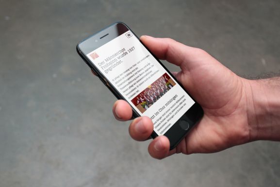 Responsive Webauftritt für den Männerchor Frohsinn Samstagern